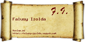 Falusy Izolda névjegykártya